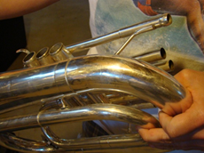 Brass Instrument Dent Removal - After - KBI Music Shoppe - Fredericksburg, Virginia