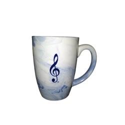 Mug Marbleized Blue G Clef